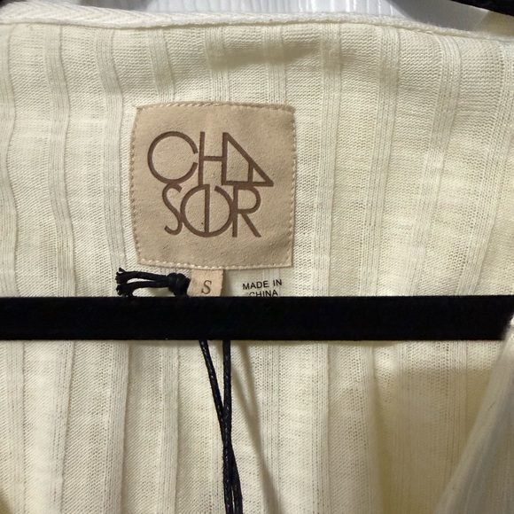 Chaser NWT Cream V-Neck Hoodie- S - Picture 3 of 6